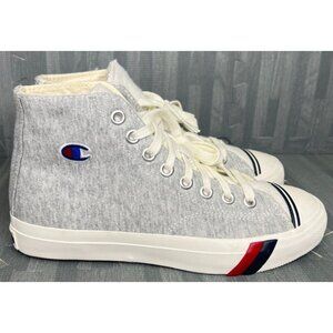 Champion Pro-Keds Hi Top Sneaker Shoes Gray Men’s Sz 7.5 Reverse Weave